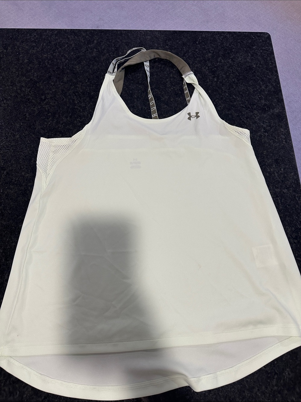Under Armour White Tank with Gray Straps
